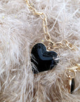 Collier cœur noir