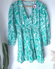 Robe blanche à imprimé vert vif - 𝐌𝐚𝐫𝐢𝐧𝐚𝟒𝟒𝐟𝐚𝐦𝐢𝐥𝐲