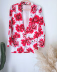 Veste blanche à imprimé flower rouge - 𝐌𝐚𝐫𝐢𝐧𝐚𝟒𝟒𝐟𝐚𝐦𝐢𝐥𝐲