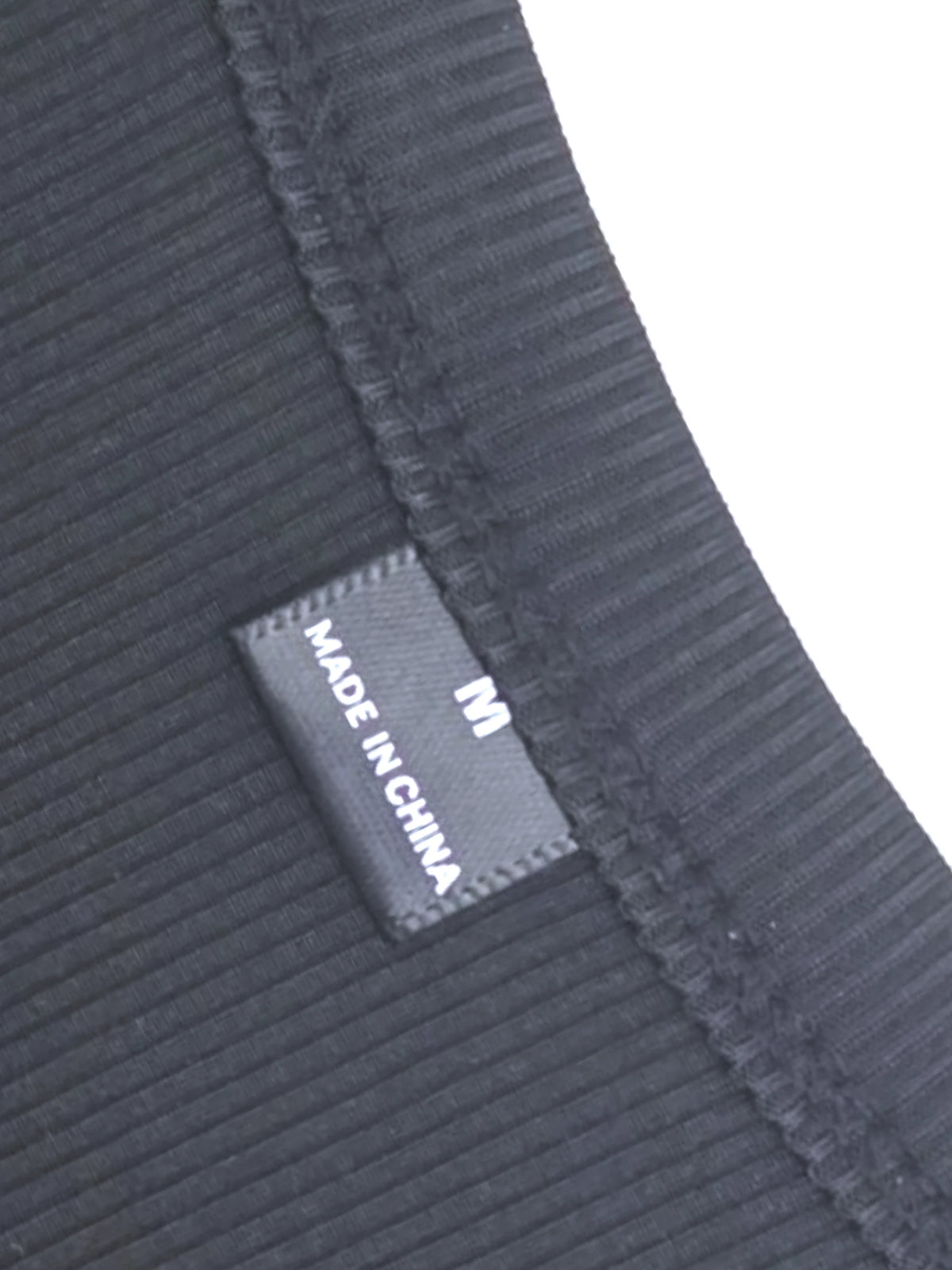 Débardeur noir à maille côtelée extensible avec fronces