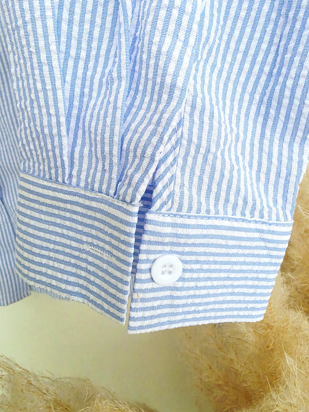 Chemise à rayures bleu ciel dos coeur - 𝐌𝐚𝐫𝐢𝐧𝐚𝟒𝟒𝐟𝐚𝐦𝐢𝐥𝐲