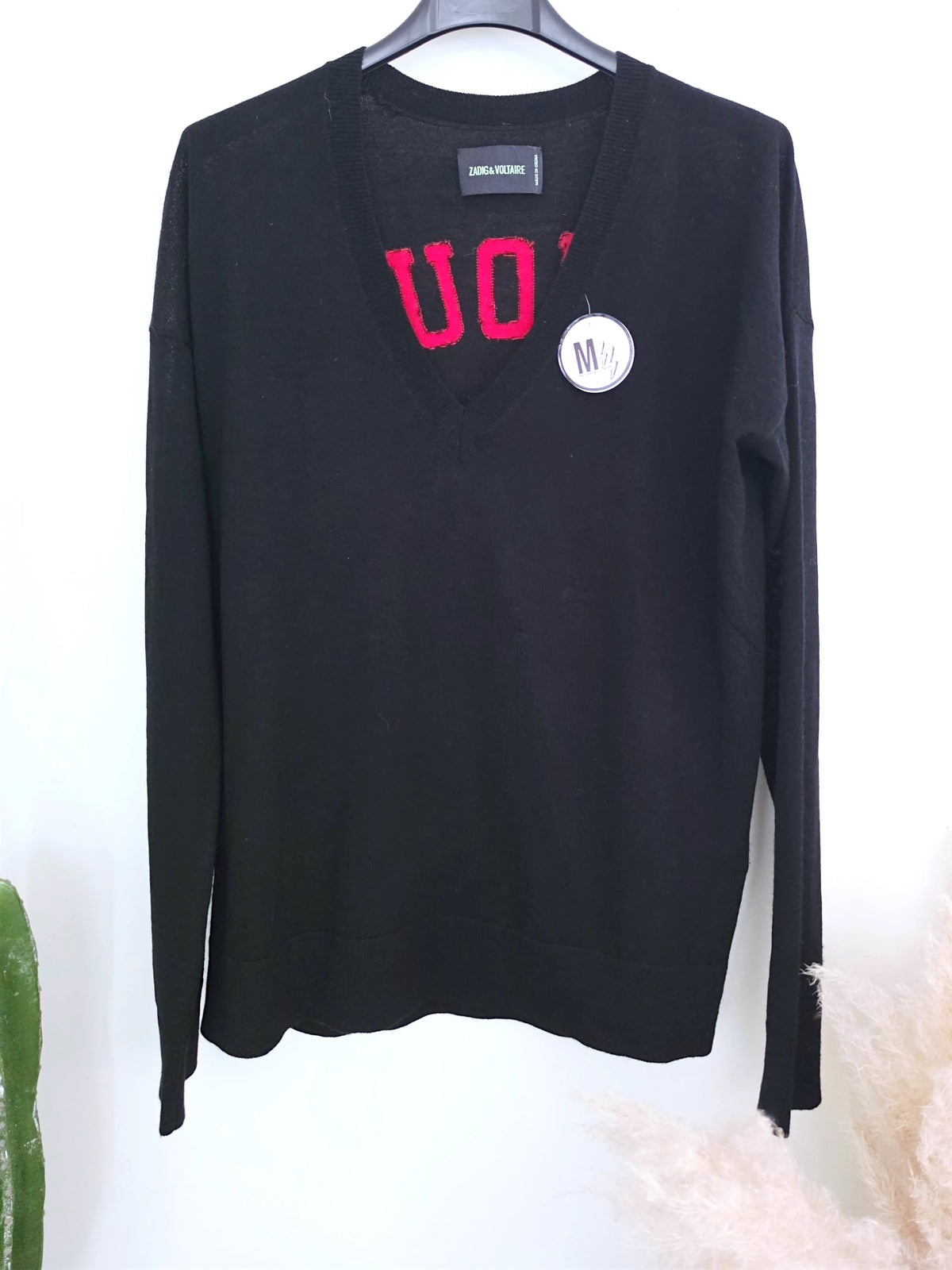 Pull noir inscription dos amour en rouge - 𝐌𝐚𝐫𝐢𝐧𝐚𝟒𝟒𝐟𝐚𝐦𝐢𝐥𝐲