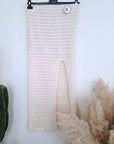 Jupe 7/8e blanc cassé en crochet