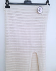 Jupe 7/8e blanc cassé en crochet