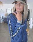 Robe en jean bleu avec bandes latérales - 𝐌𝐚𝐫𝐢𝐧𝐚𝟒𝟒𝐟𝐚𝐦𝐢𝐥𝐲