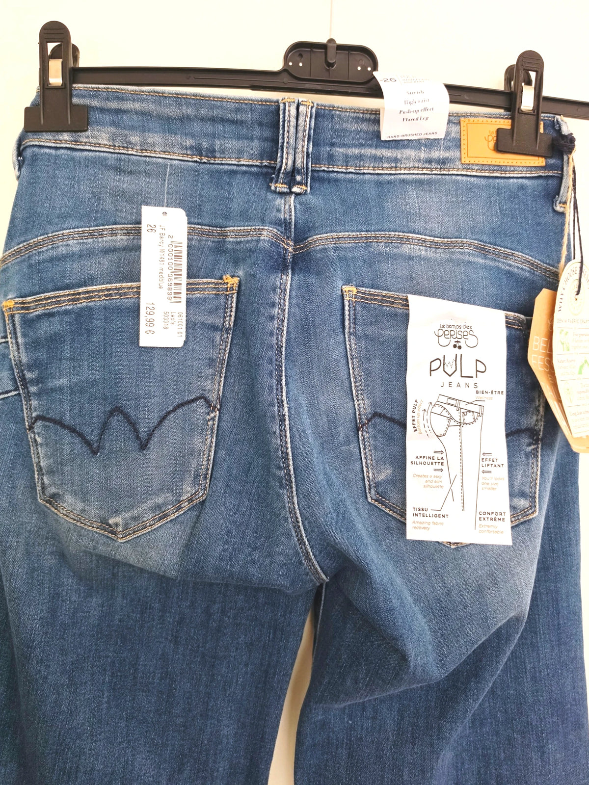 Jean bleu high flare