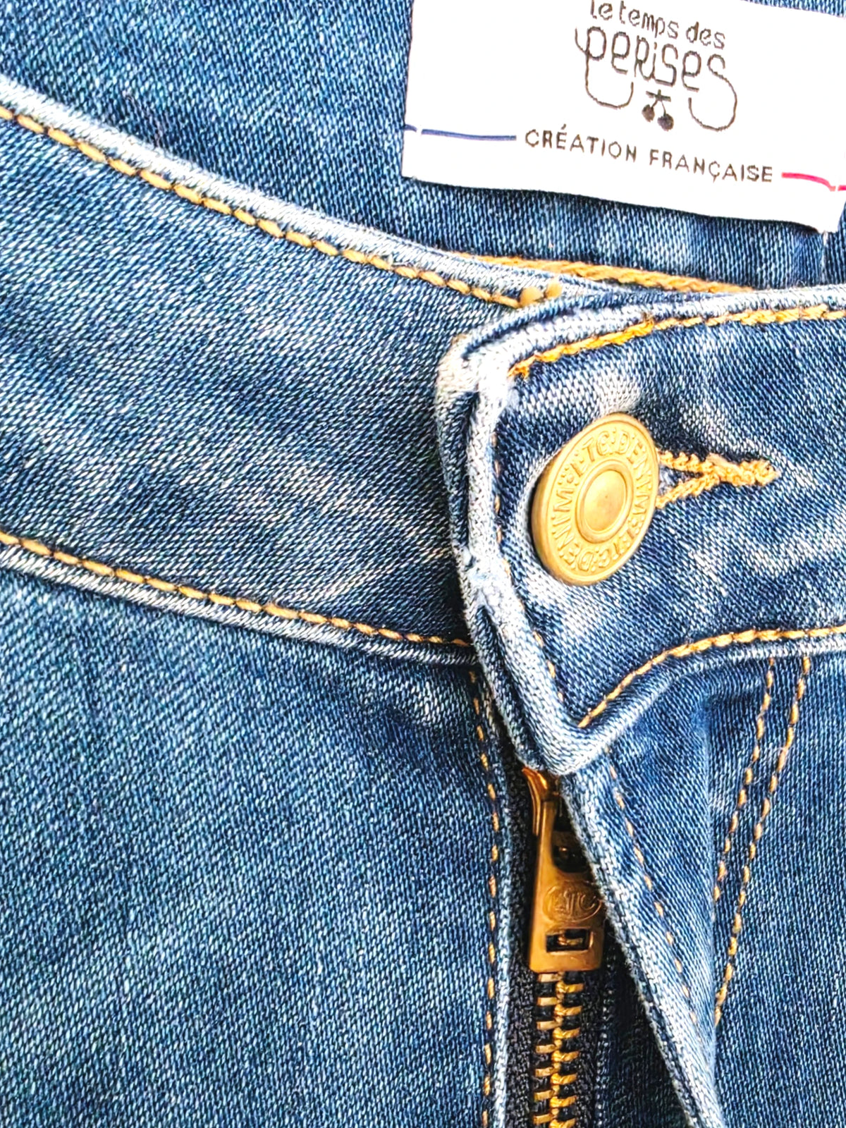 Jean bleu high flare