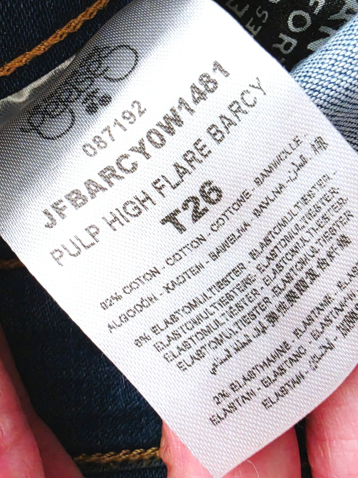 Jean bleu high flare