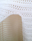 Jupe 7/8e blanc cassé en crochet