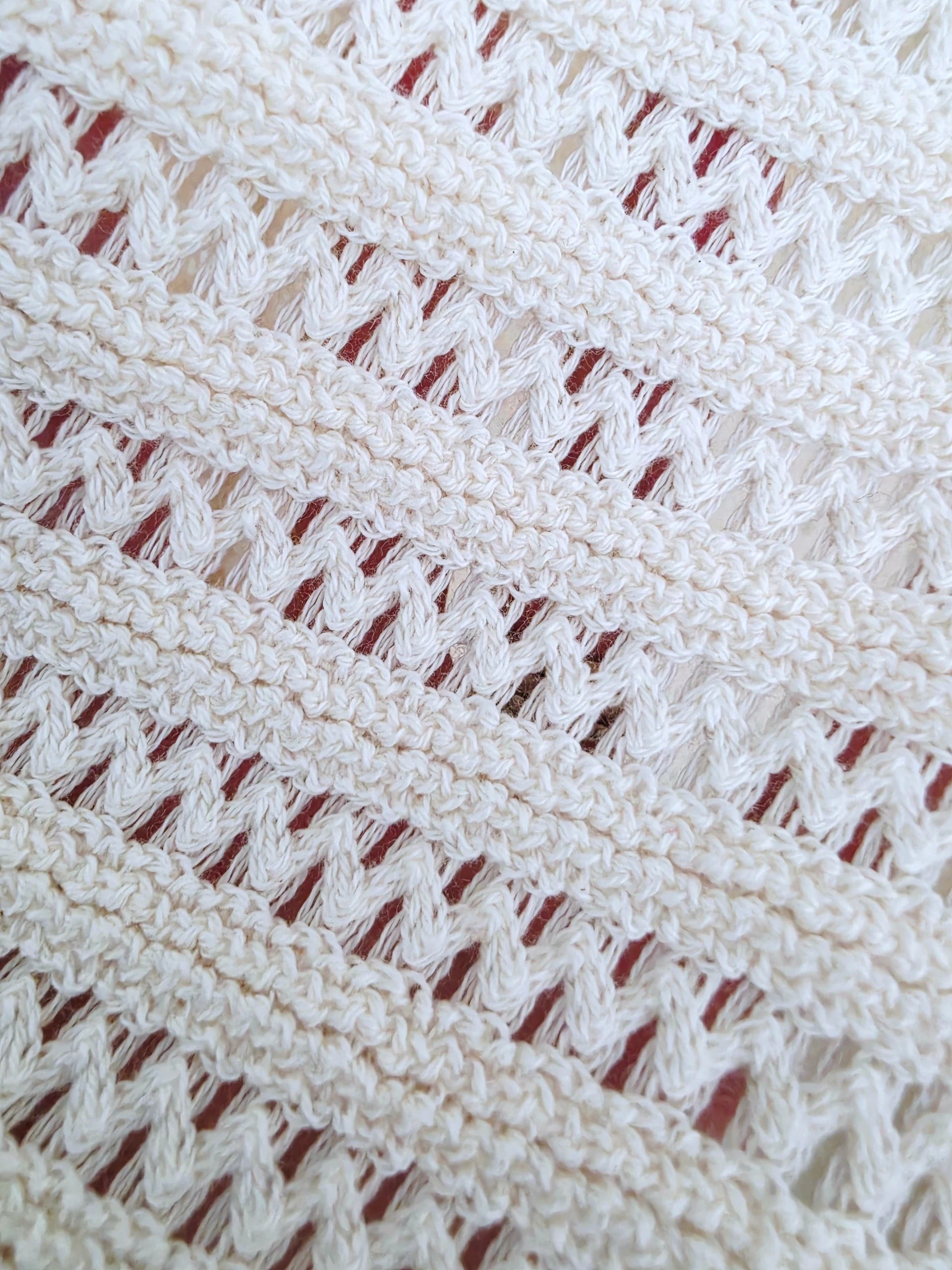 Jupe 7/8e blanc cassé en crochet