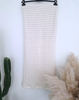 Jupe 7/8e blanc cassé en crochet