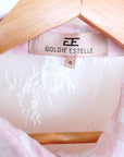 Chemise à carreaux rose avec dos en dentelle