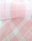Chemise à carreaux rose avec dos en dentelle