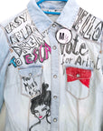 Chemise en jean customisée