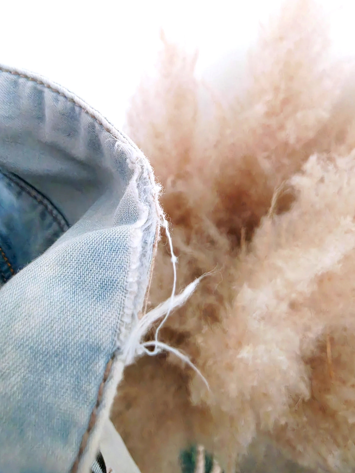 Chemise en jean customisée