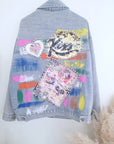 Veste en jean customisée