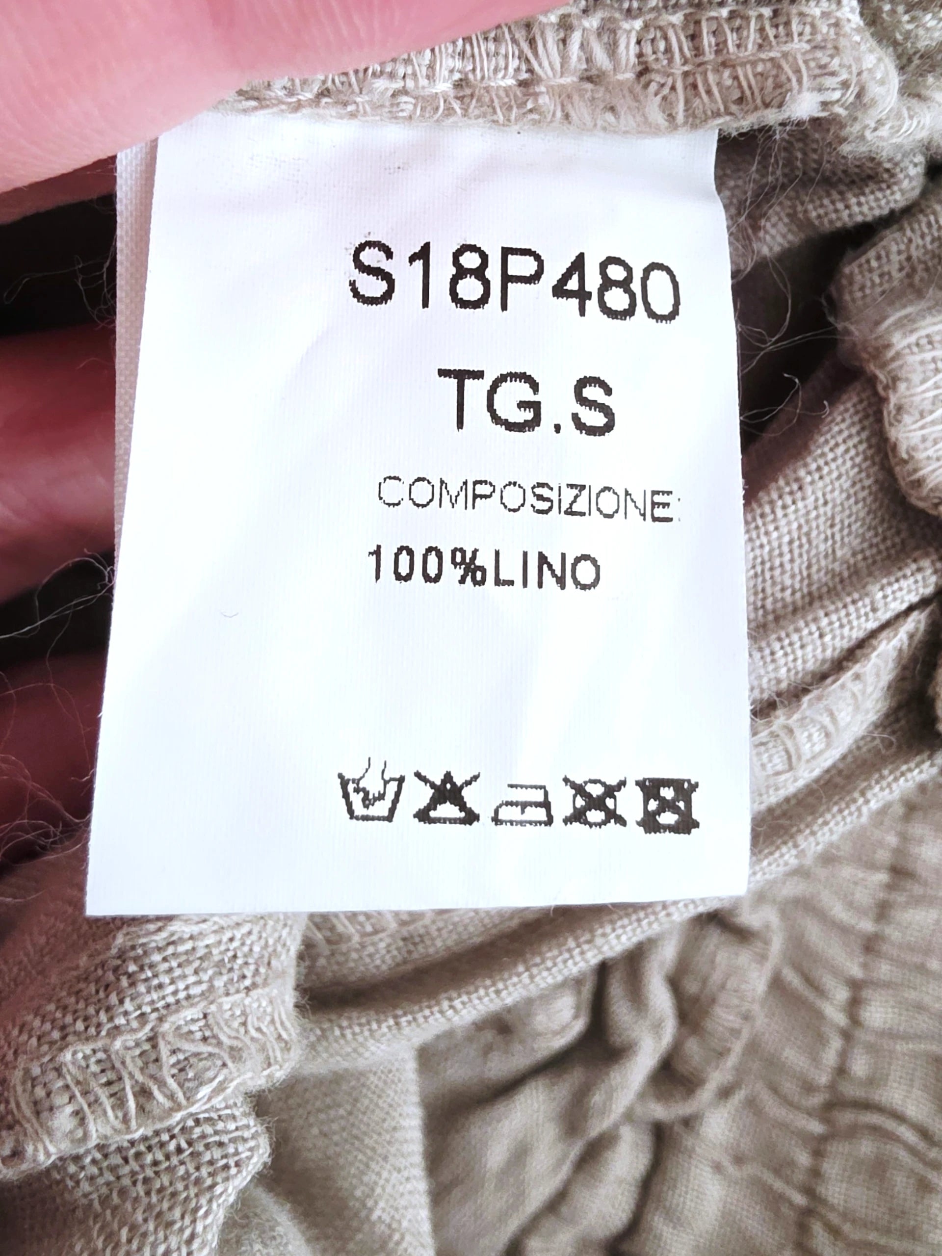Pantalon taupe à bandes fluo
