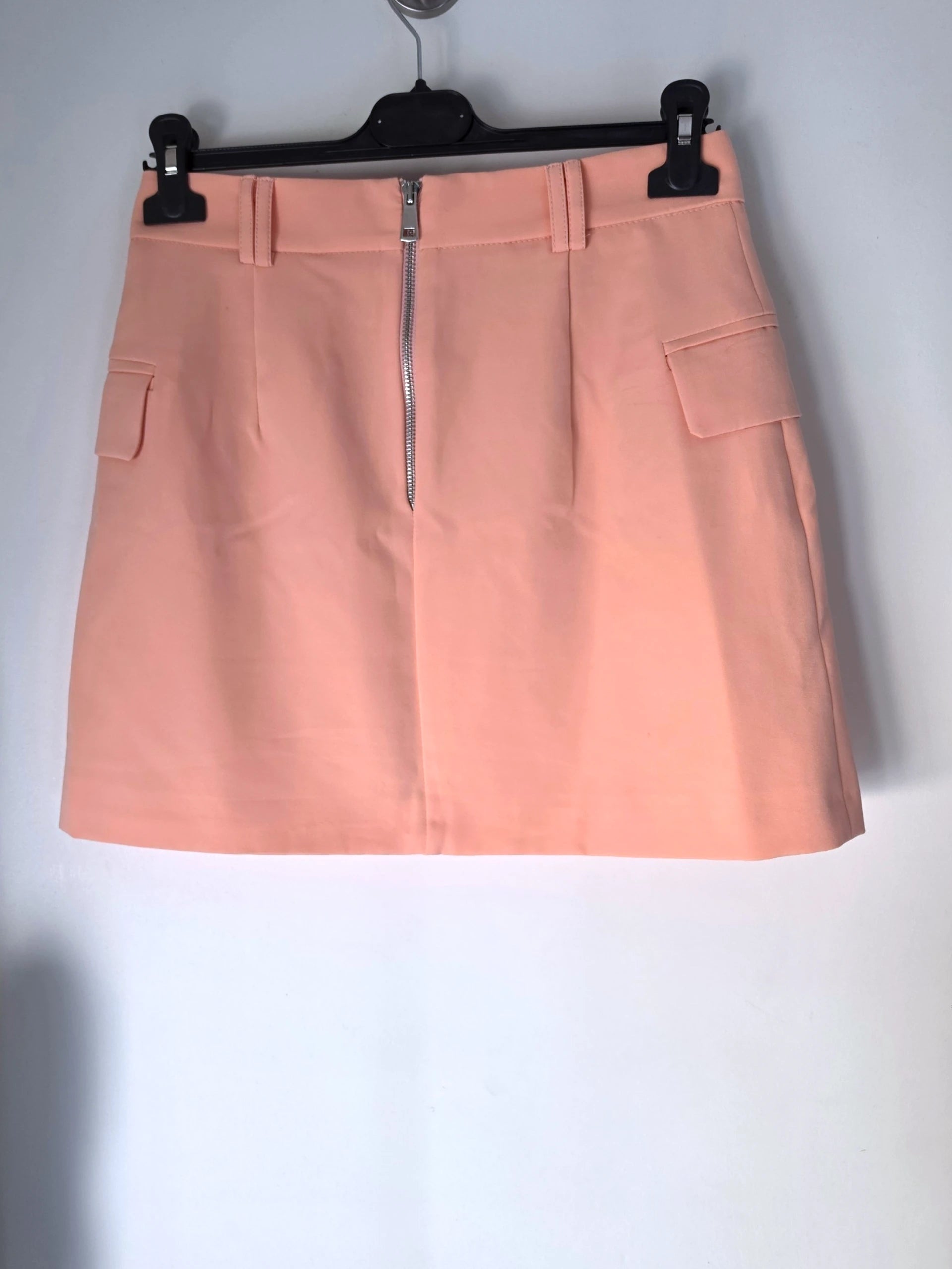 Jupe portefeuille saumon fluo