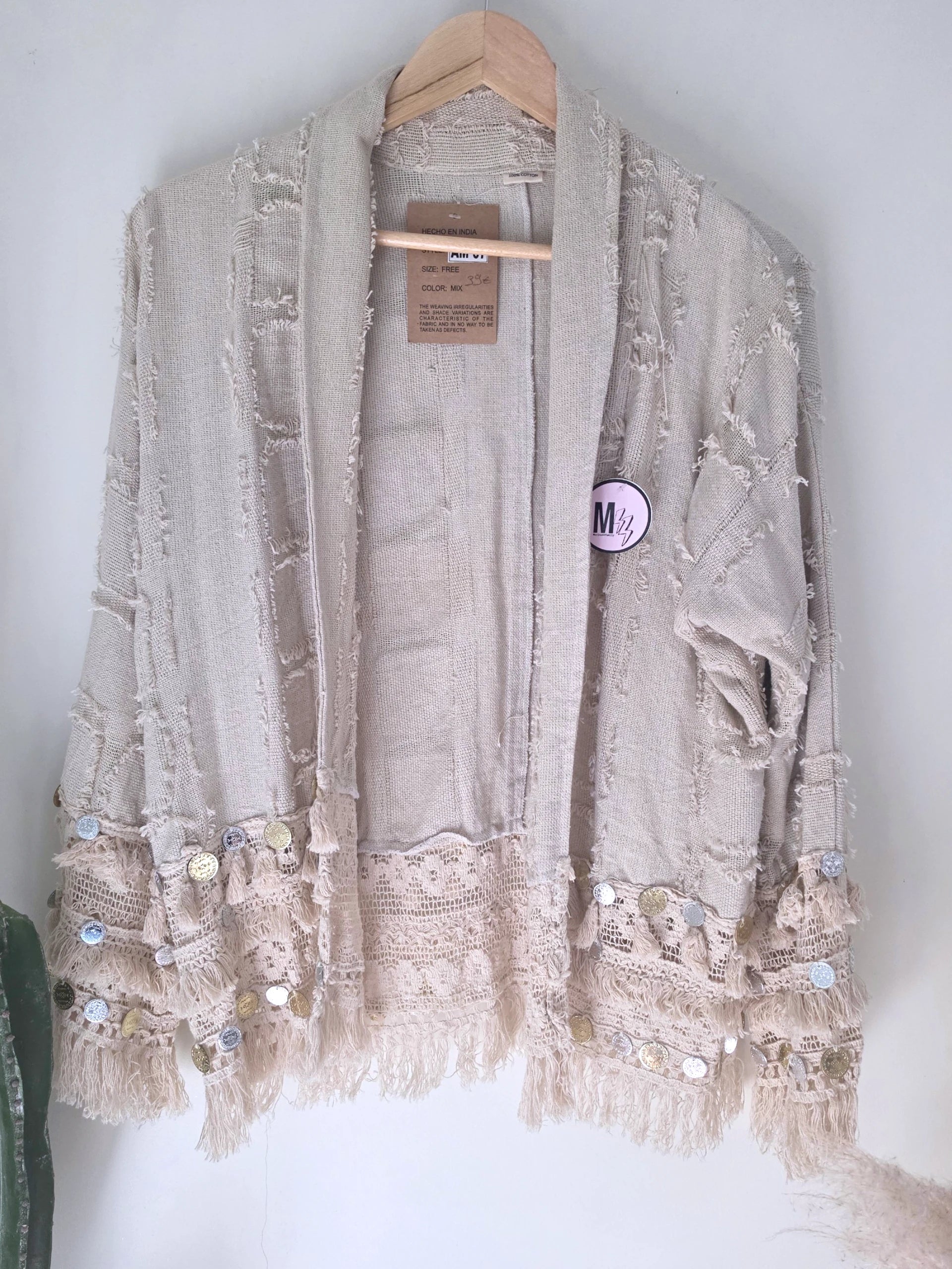 Veste beige en maille