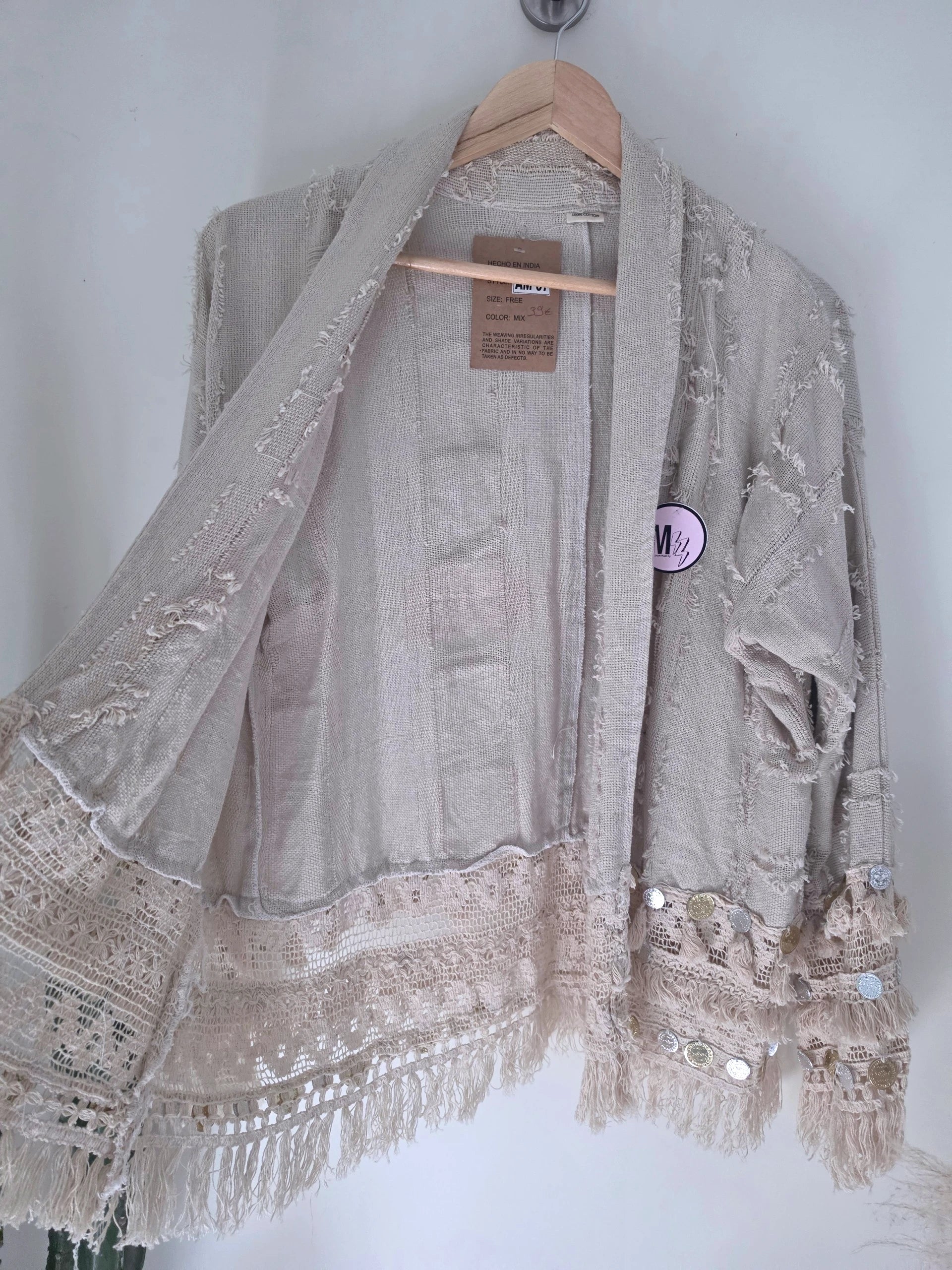 Veste beige en maille