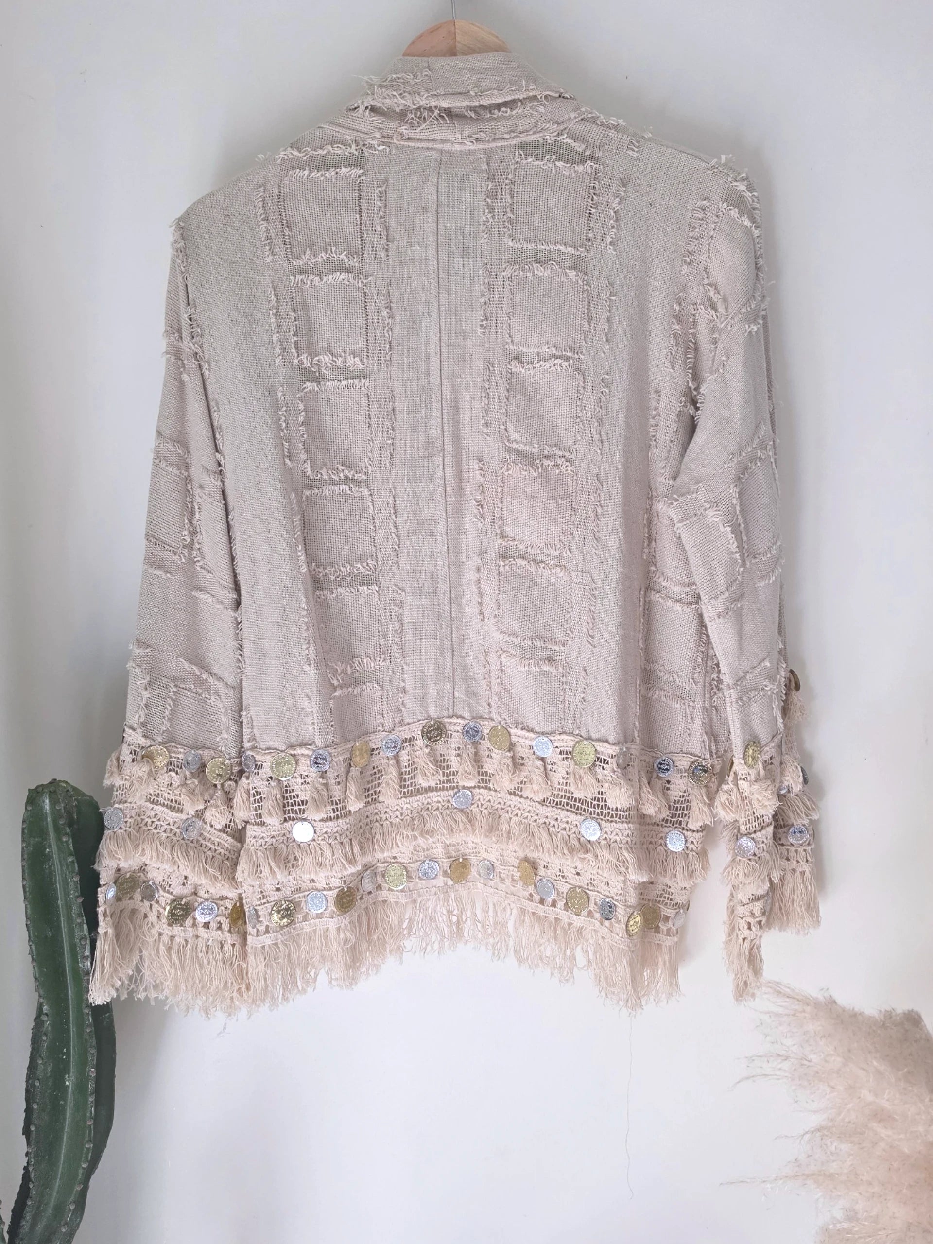 Veste beige en maille
