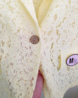 Veste jaune en dentelle