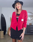 Veste red sans col