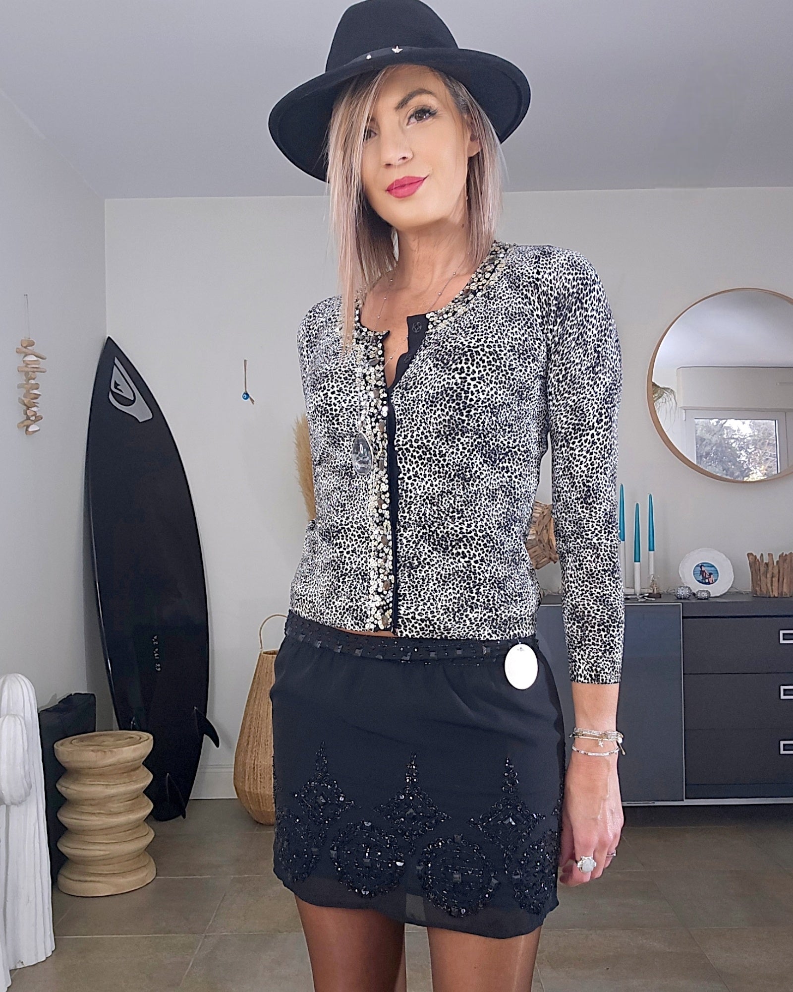 Cardigan chic léo