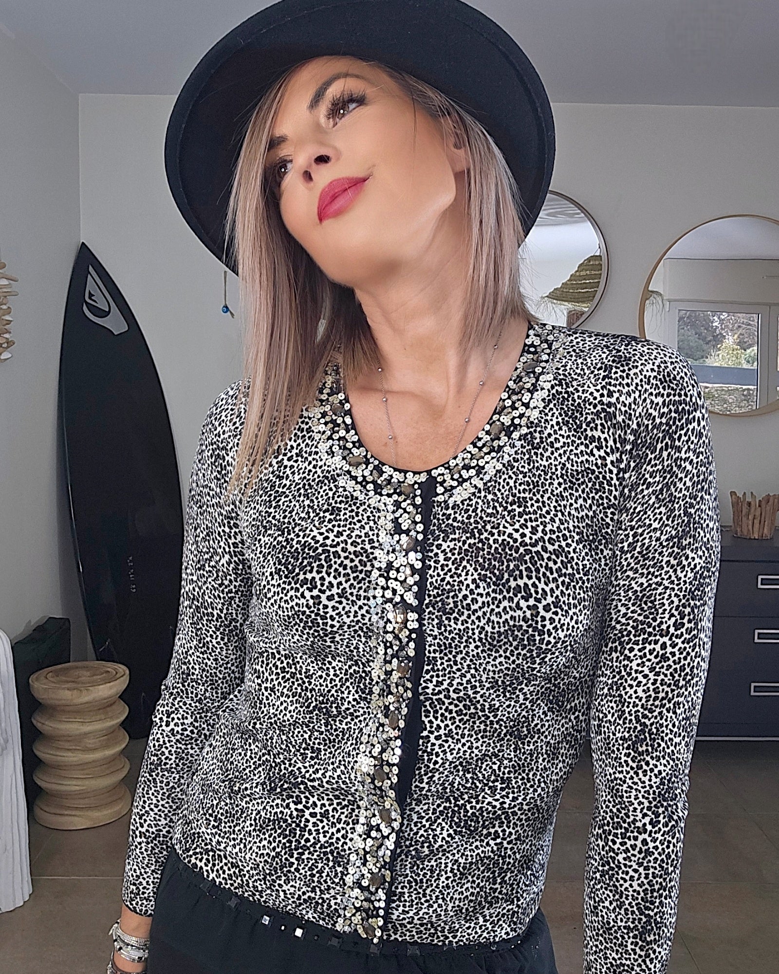 Cardigan chic léo