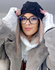 Bonnet velours noir