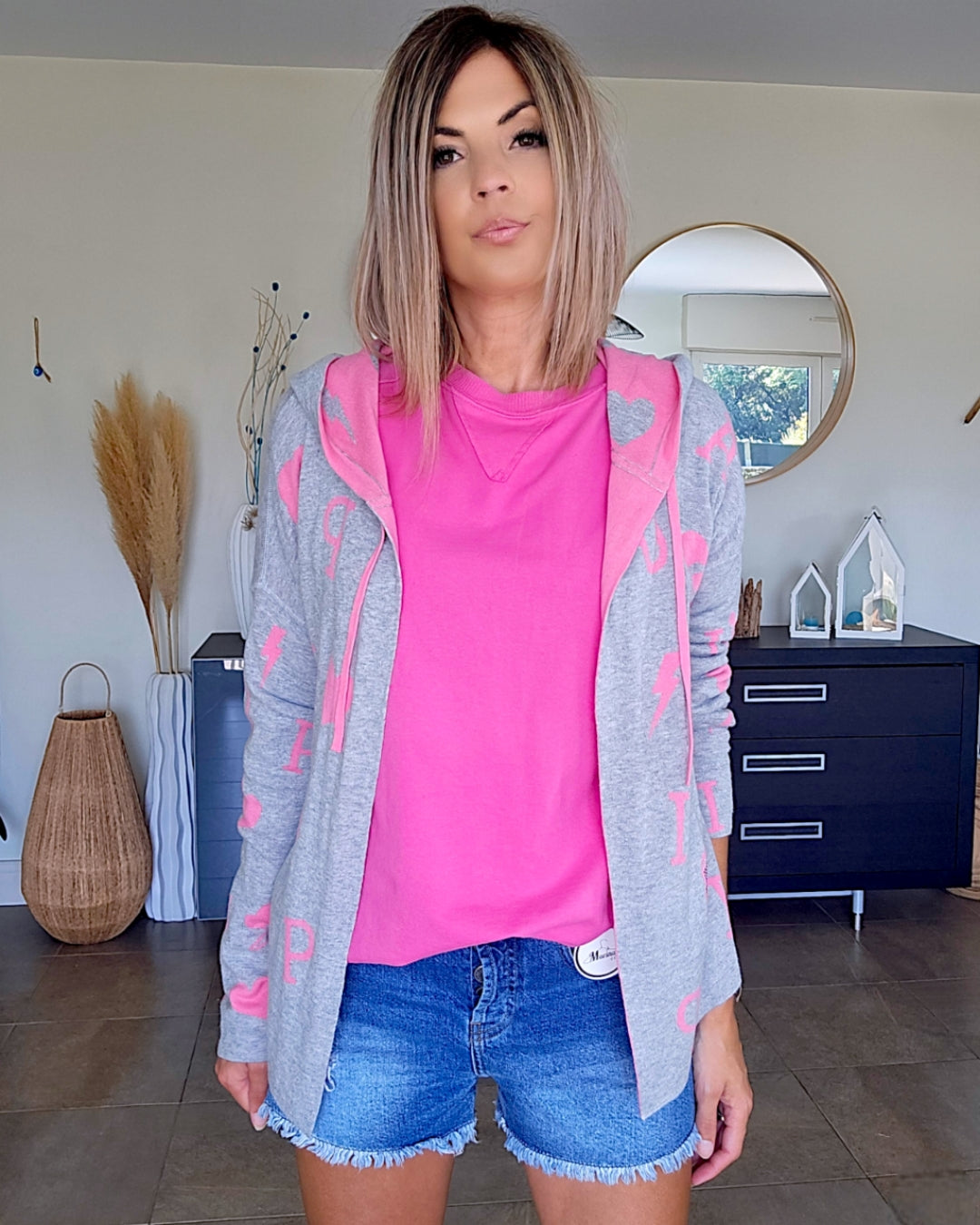 Cardigan reversible à tag - 𝐌𝐚𝐫𝐢𝐧𝐚𝟒𝟒𝐟𝐚𝐦𝐢𝐥𝐲
