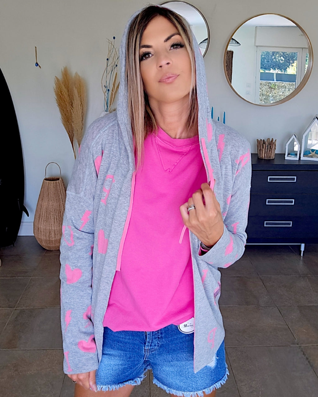 Cardigan reversible à tag - 𝐌𝐚𝐫𝐢𝐧𝐚𝟒𝟒𝐟𝐚𝐦𝐢𝐥𝐲