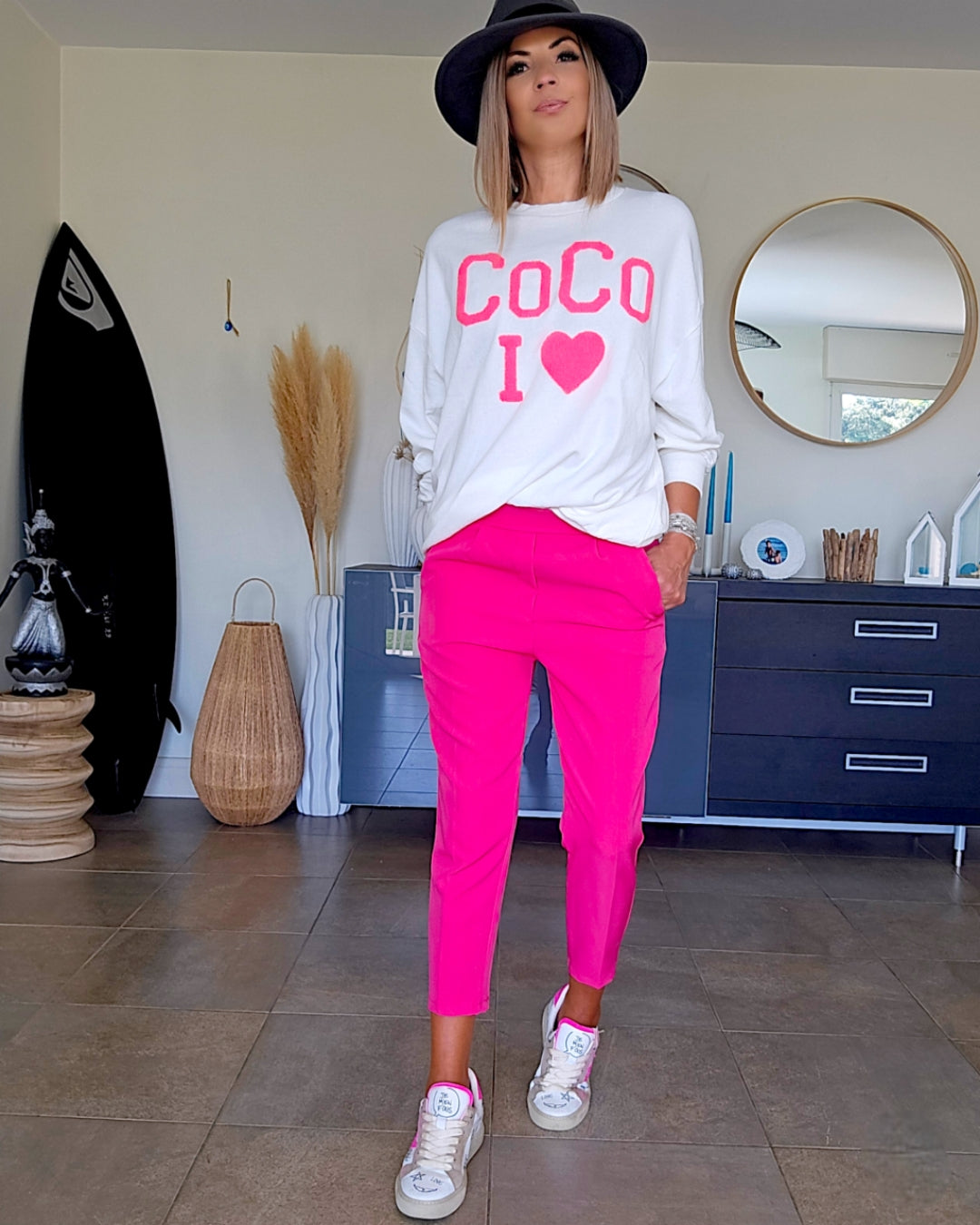 Sweat blanc I&#39;COCO - 𝐌𝐚𝐫𝐢𝐧𝐚𝟒𝟒𝐟𝐚𝐦𝐢𝐥𝐲