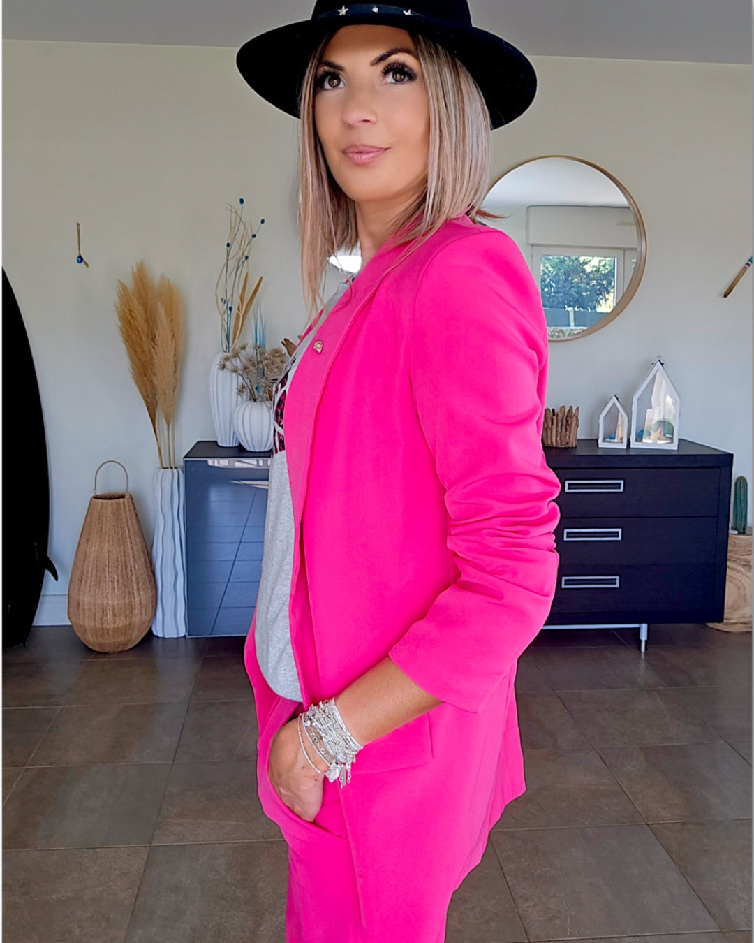 Veste chic fuchsia - 𝐌𝐚𝐫𝐢𝐧𝐚𝟒𝟒𝐟𝐚𝐦𝐢𝐥𝐲