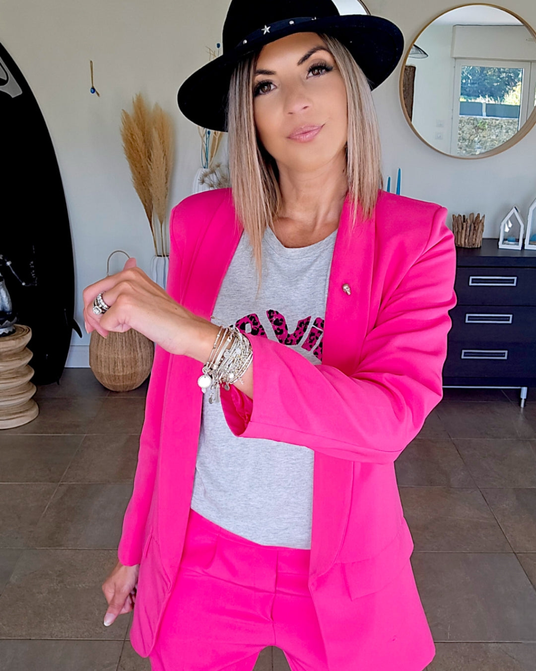 Veste chic fuchsia - 𝐌𝐚𝐫𝐢𝐧𝐚𝟒𝟒𝐟𝐚𝐦𝐢𝐥𝐲