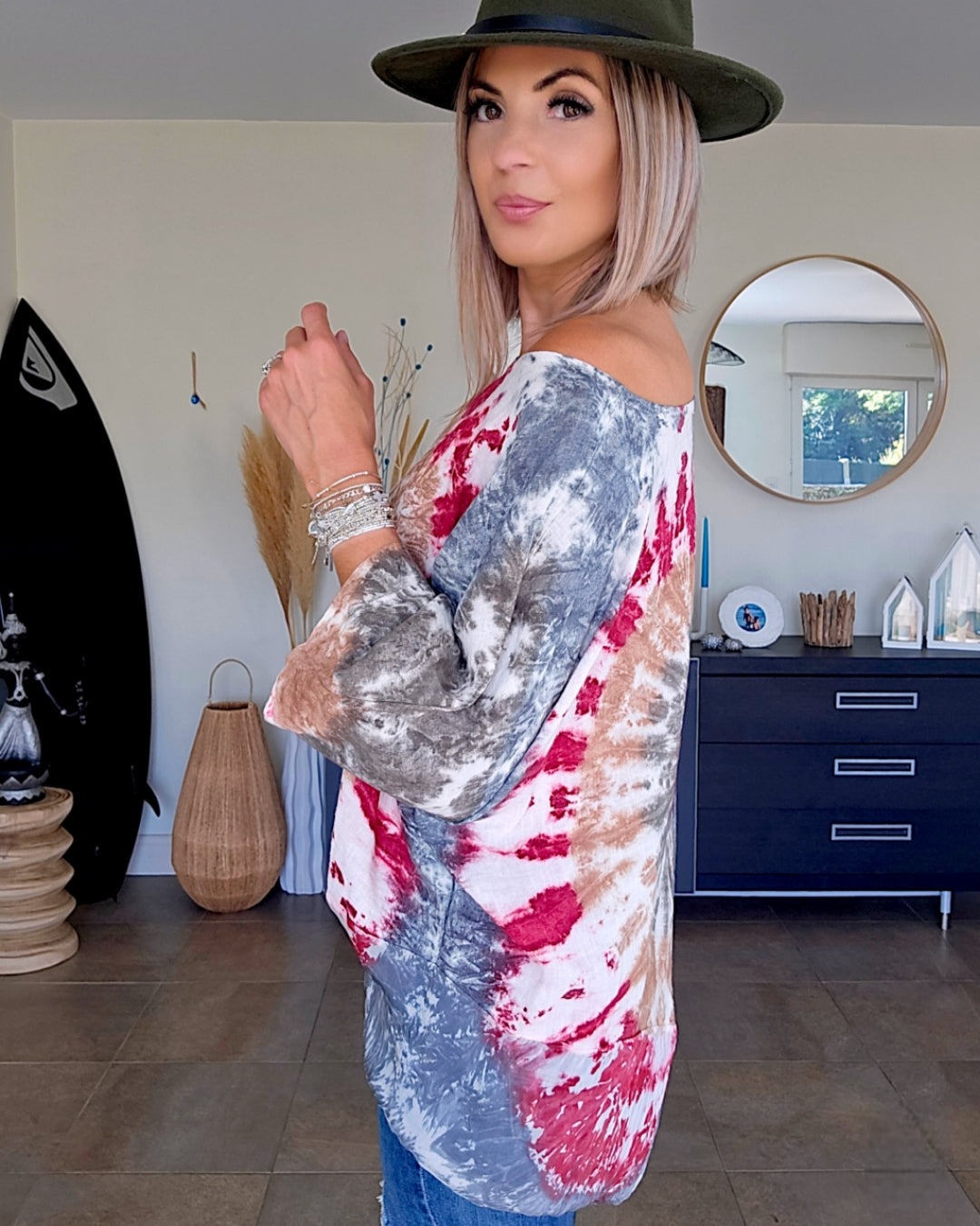 Blouse lin tie and dye - 𝐌𝐚𝐫𝐢𝐧𝐚𝟒𝟒𝐟𝐚𝐦𝐢𝐥𝐲