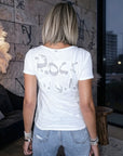 T-shirt blanc Rock au dos - 𝐌𝐚𝐫𝐢𝐧𝐚𝟒𝟒𝐟𝐚𝐦𝐢𝐥𝐲
