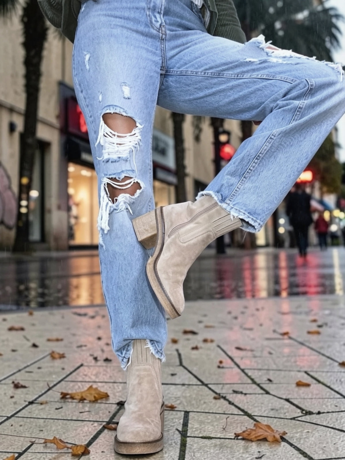 Bottines Janis beiges 100% cuir - 𝐌𝐚𝐫𝐢𝐧𝐚𝟒𝟒𝐟𝐚𝐦𝐢𝐥𝐲