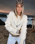 Pull écru à maille chaude - 𝐌𝐚𝐫𝐢𝐧𝐚𝟒𝟒𝐟𝐚𝐦𝐢𝐥𝐲