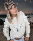 Pull écru à maille chaude - 𝐌𝐚𝐫𝐢𝐧𝐚𝟒𝟒𝐟𝐚𝐦𝐢𝐥𝐲