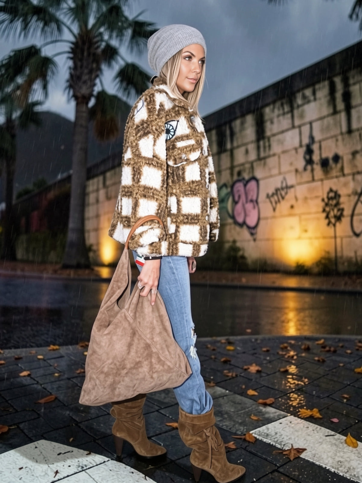 Sac cabas 100% cuir marron taupe - 𝐌𝐚𝐫𝐢𝐧𝐚𝟒𝟒𝐟𝐚𝐦𝐢𝐥𝐲