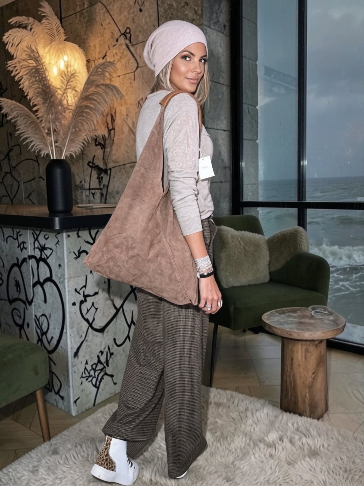 Sac cabas 100% cuir marron taupe - 𝐌𝐚𝐫𝐢𝐧𝐚𝟒𝟒𝐟𝐚𝐦𝐢𝐥𝐲