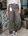 Pantalon palazzo marron à imprimé à carreaux - 𝐌𝐚𝐫𝐢𝐧𝐚𝟒𝟒𝐟𝐚𝐦𝐢𝐥𝐲