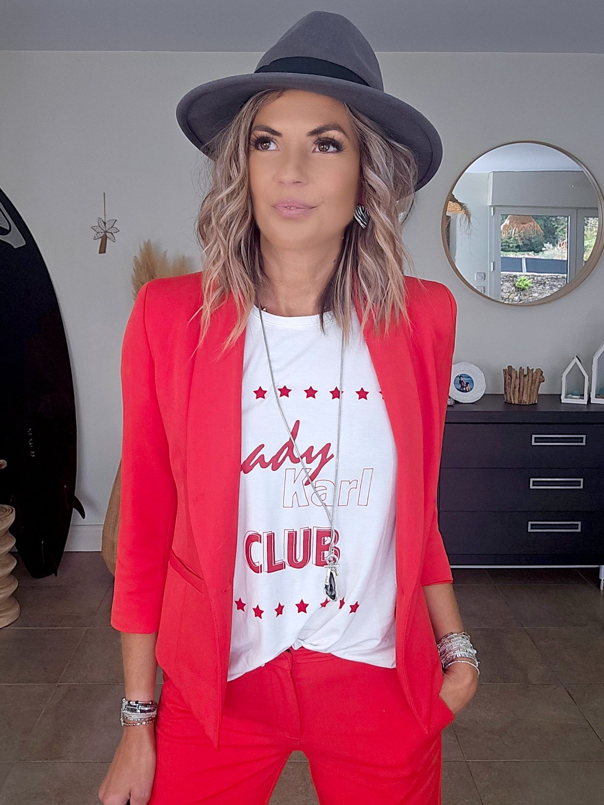 T-shirt blanc Lady Karl