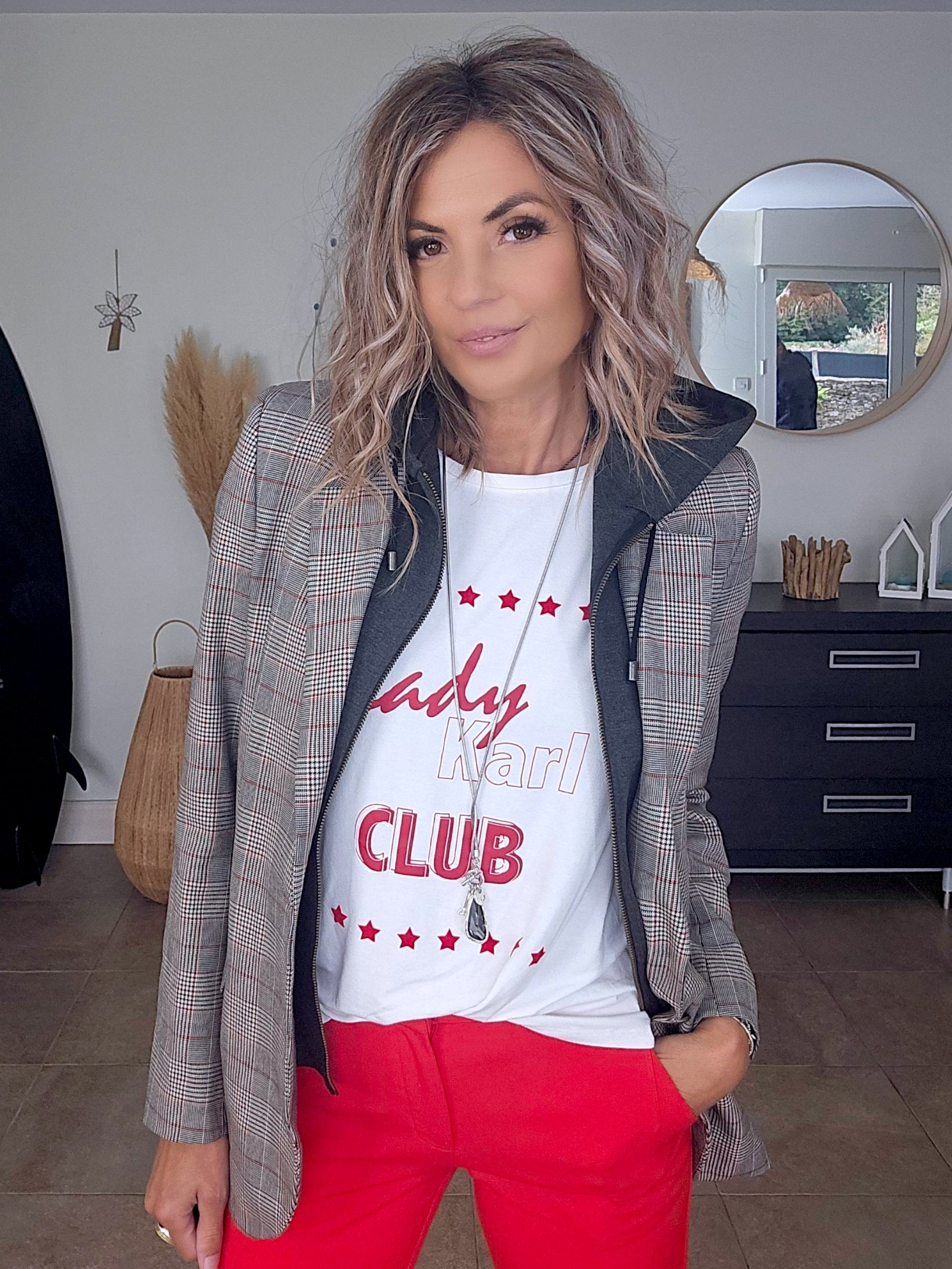 T-shirt blanc Lady Karl