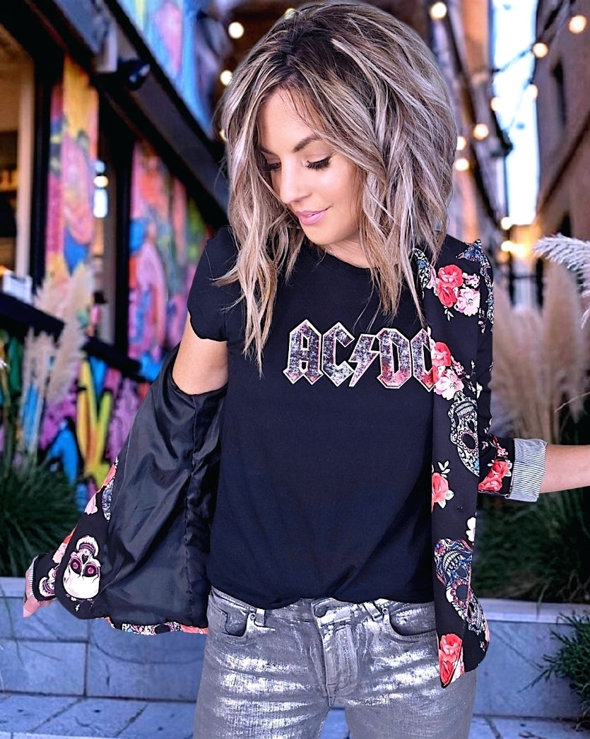 T-shirt noir rock - 𝐌𝐚𝐫𝐢𝐧𝐚𝟒𝟒𝐟𝐚𝐦𝐢𝐥𝐲