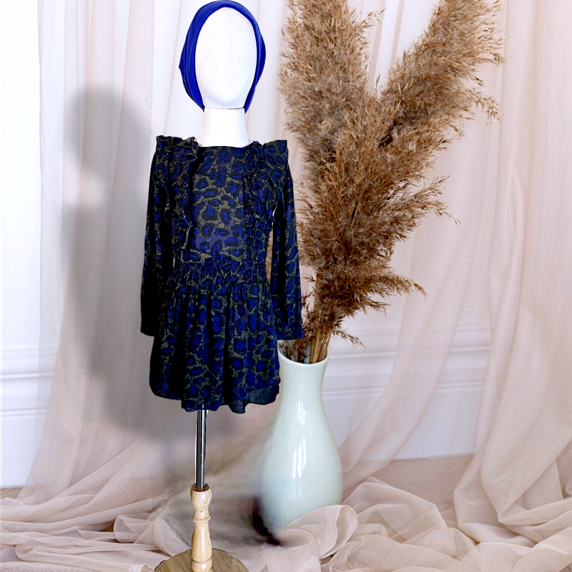 Robe fille léopard kakie & bleue                             ZADIG & VOLTAIRE - 𝐌𝐚𝐫𝐢𝐧𝐚𝟒𝟒𝐟𝐚𝐦𝐢𝐥𝐲