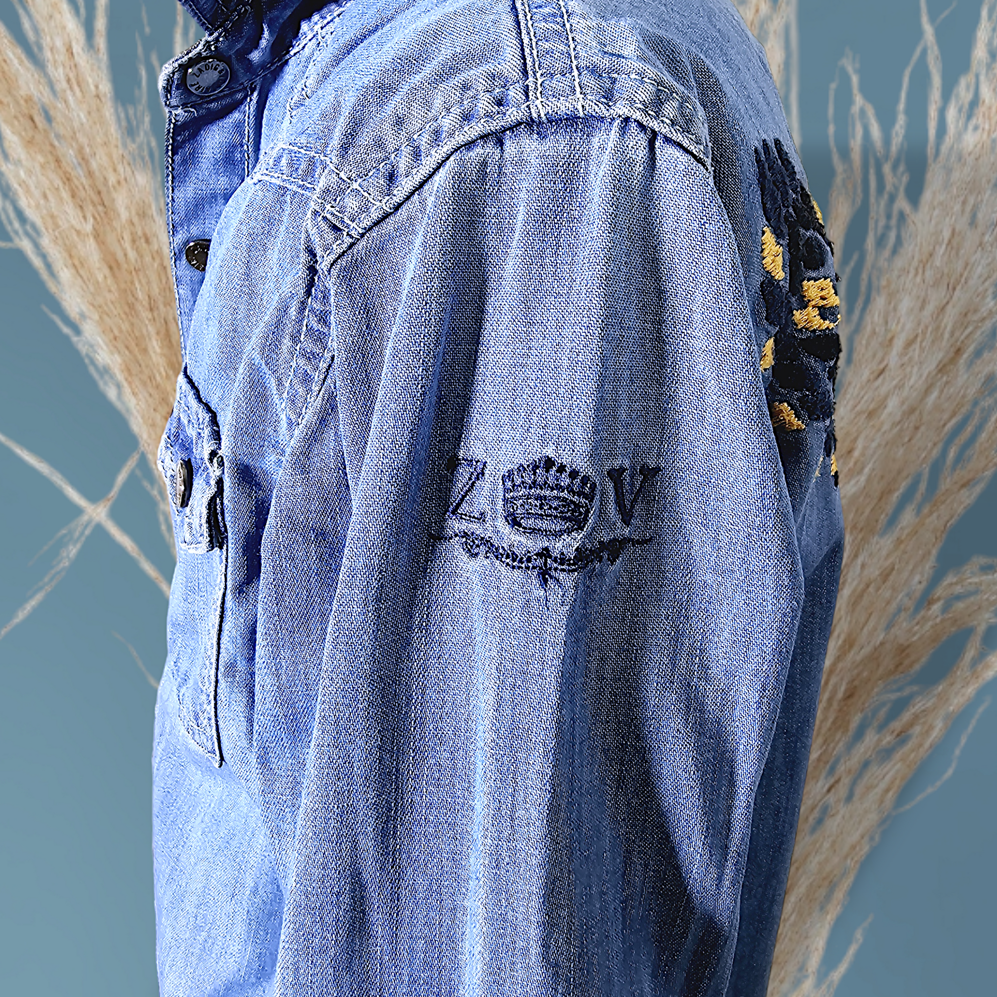 Chemise garçon denim aigle              ZADIG &amp; VOLTAIRE - 𝐌𝐚𝐫𝐢𝐧𝐚𝟒𝟒𝐟𝐚𝐦𝐢𝐥𝐲