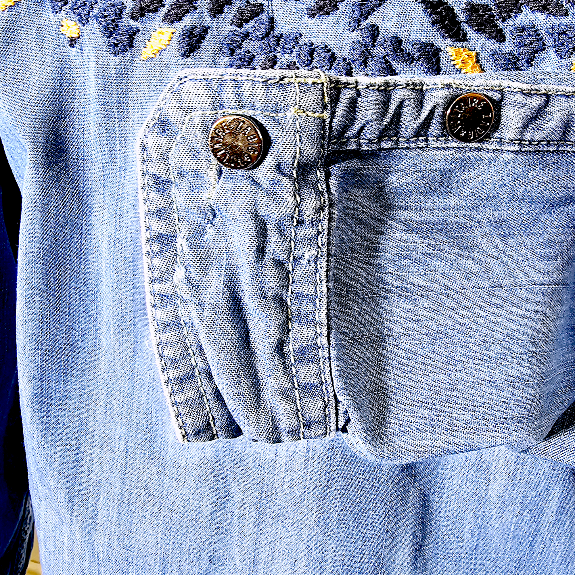 Chemise garçon denim aigle              ZADIG &amp; VOLTAIRE - 𝐌𝐚𝐫𝐢𝐧𝐚𝟒𝟒𝐟𝐚𝐦𝐢𝐥𝐲
