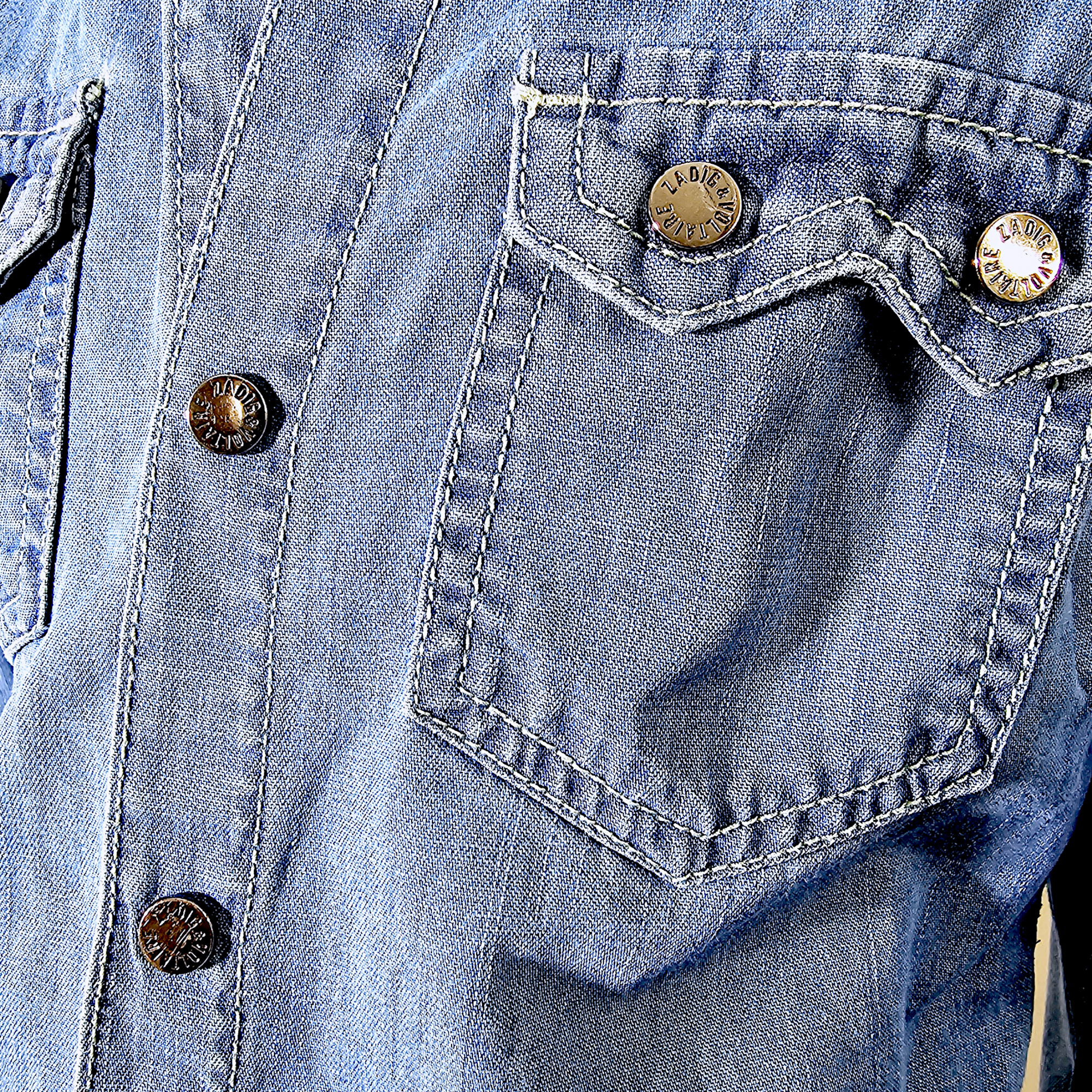 Chemise garçon denim aigle              ZADIG &amp; VOLTAIRE - 𝐌𝐚𝐫𝐢𝐧𝐚𝟒𝟒𝐟𝐚𝐦𝐢𝐥𝐲